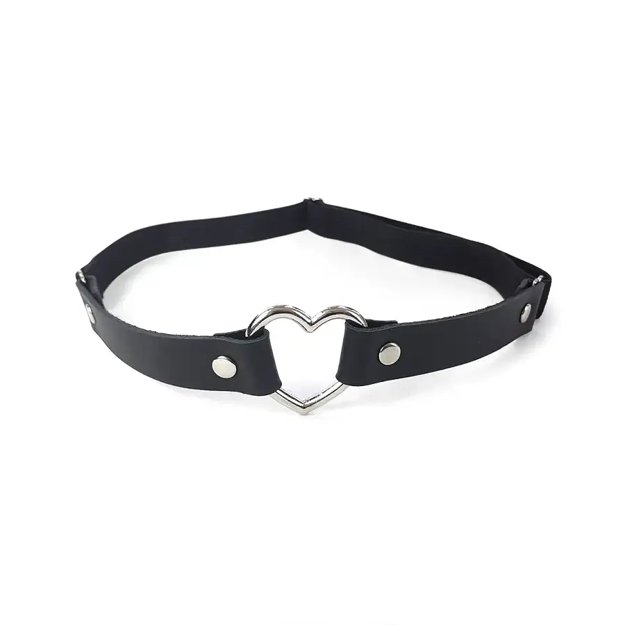 Гартер на ногу Серце з натуральної шкіри Art of Sex - Terri, колір Чорний (1шт.) Львів - фото 2