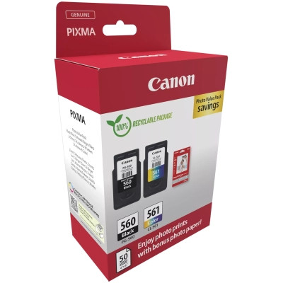 Картридж Canon PG-560/CL-561 BK+Color, + Photo Paper, Value Pack (3713C008) Вінниця - фото 2