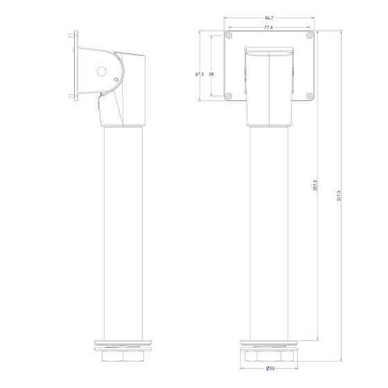 Кронштейн для термінала TVT TD-YZJ1002A (77-00467) Київ