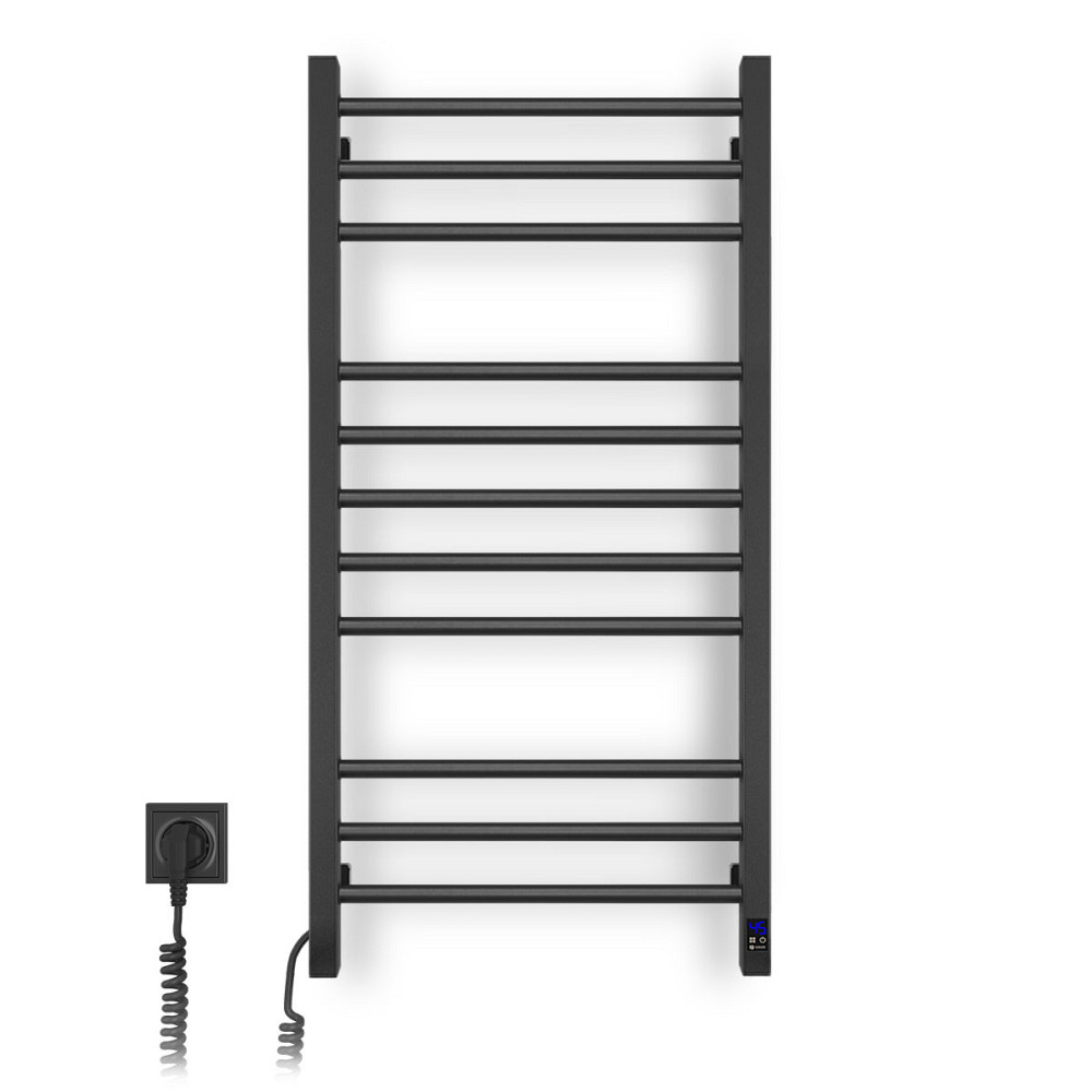 Полотенцесушитель электрический Navin Классик Квадро 500х1000 Sensor с таймером, черный Киев - изображение 3