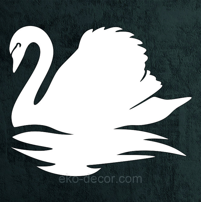 Декоративне настінне Панно «Лебідь», Декор на стіну 50*42 см, Білий Київ - фото 4