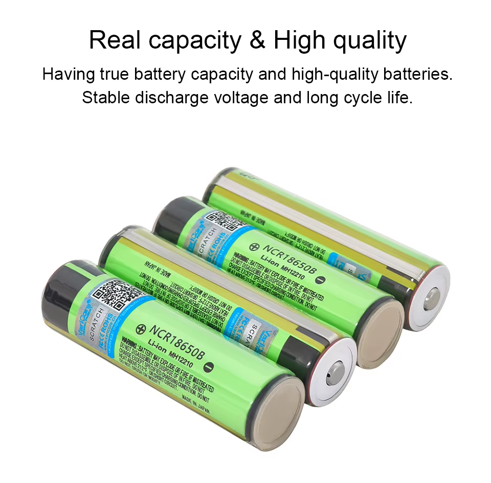 Акумулятор (з захистом) VariCore 34B-PCB Li-ion 18650 3400 mAh 3.7V (NCR18650B) Зелений Київ - фото 8