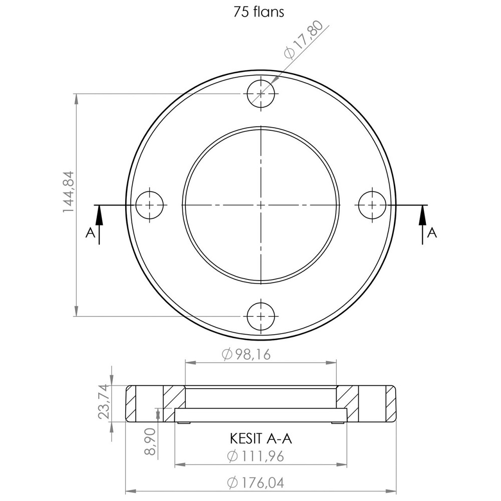 Фланцевый комплект(фланец+бурт) Kalde PPR 75 58050 (000016929) Киев - изображение 2
