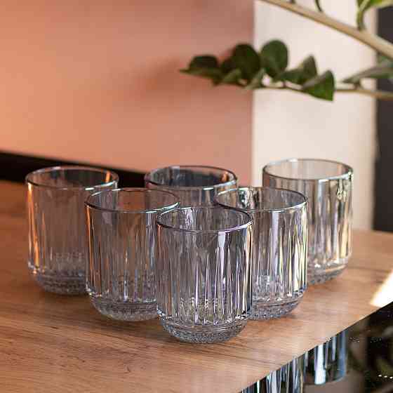 Yiwu Набір склянок 6 шт скляні склянки 250 (мл) Блакитний HP-19-69 Киев