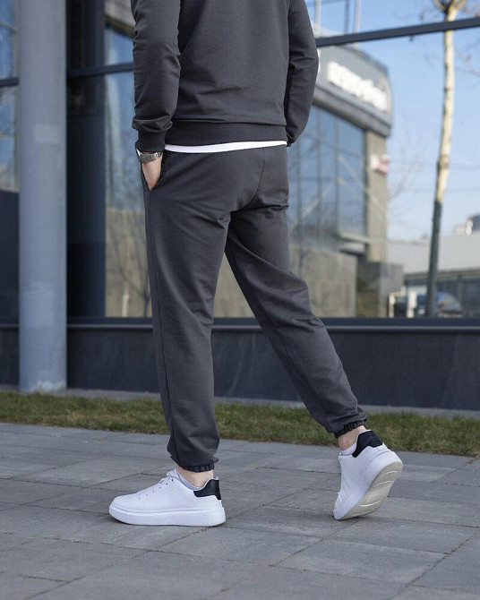 Чоловічі штани джогери з кишенями темно-сірі Pobedov 95 Київ - фото 2