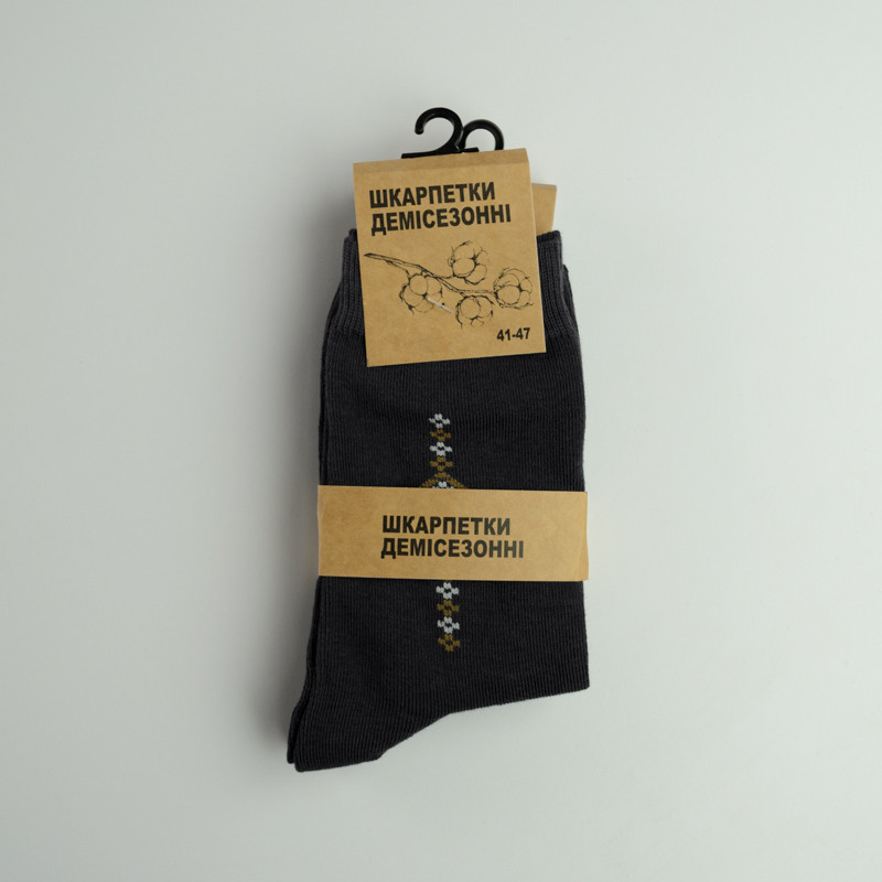 Демісезонні шкарпетки чоловічі класичні GM Textile Високі 41-46 Сірий Суми - фото 2