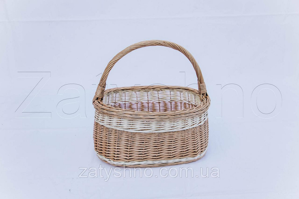 Кошик плетений з лози | кошик із лози великодні | кошик для Великодня Київ - фото 2