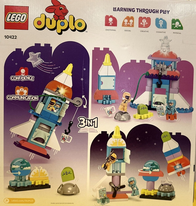 Конструктор LEGO Duplo Пригоди на космічному шатлі 3-в-1 (10422) 3+ Київ - фото 1