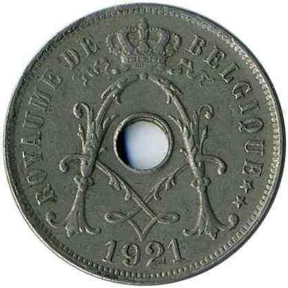 25 сантимів. 1928 рік, Бельгія. (Belgique) Полтава