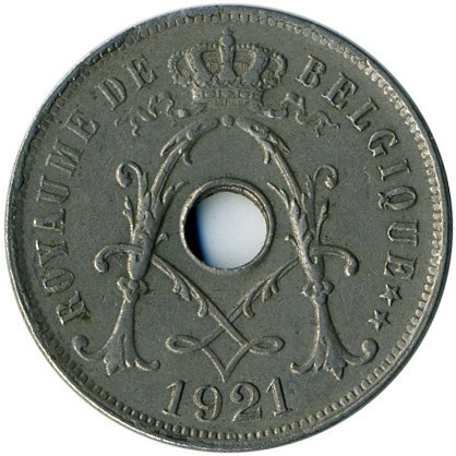 25 сантимів. 1928 рік, Бельгія. (Belgique) Полтава - фото 1
