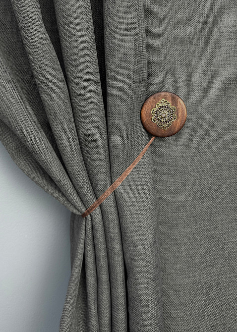 Магниты для штор и гардин Карпаты набор 2 шт Коричневый с бронзовым (81-260) Киев - изображение 5