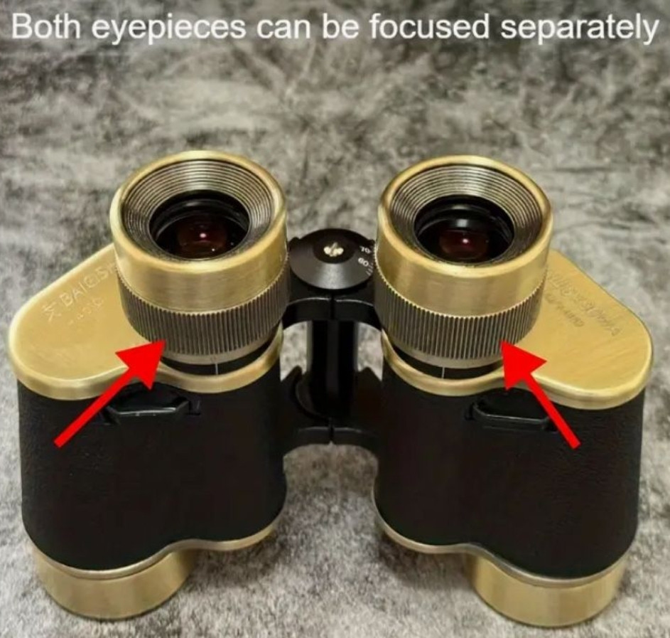 8X30 Бронзовий бінокль, повністю металеві з окуляром для полювання Київ - фото 2