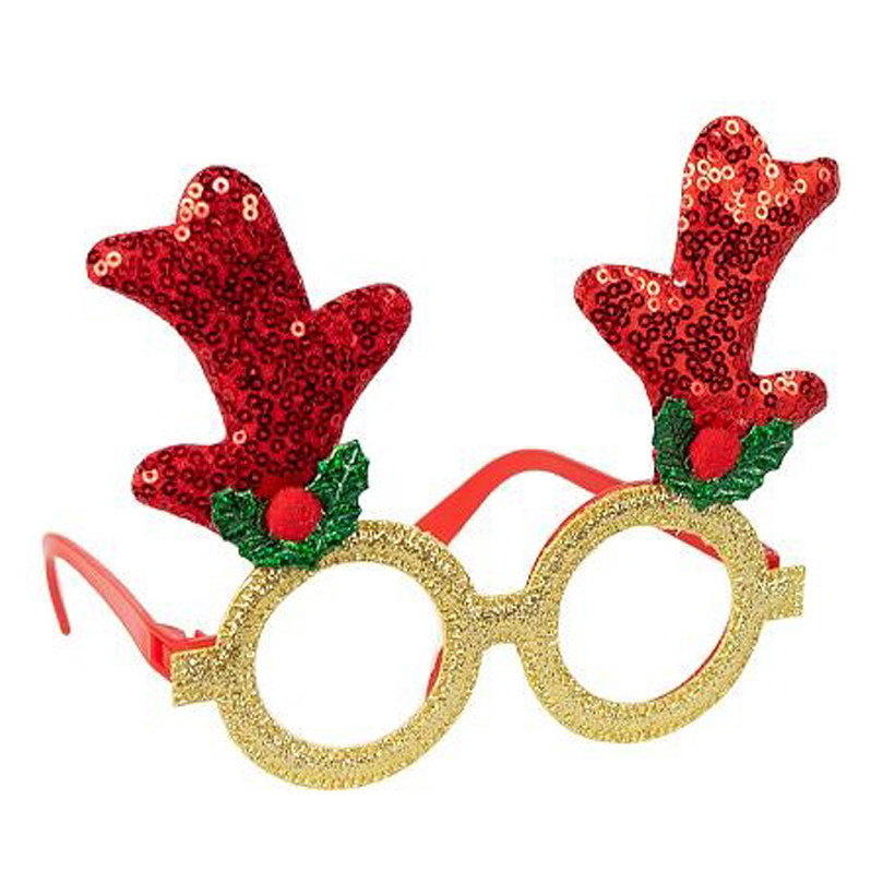 Окуляри новорічні "Оленячі ріжкит" 2519-SP(Red) розмір 13 см Вінниця - фото 1