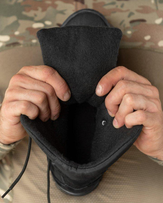 Зимние тактические ботинки weightlessness на флисе black  ВТ0460 Одесса - изображение 3