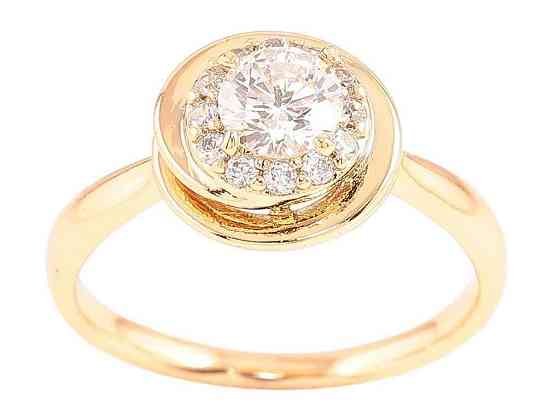 Каблочка Позолота 18K «Узор с цирконием» (258599) р.16 ТМ XUPING Киев