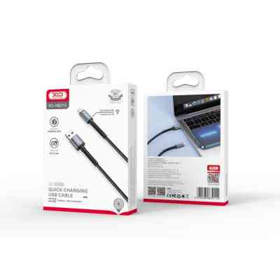 Дата кабель USB 2.0 AM to Lightning 1.0m 2.4A black XO (NB215-L-1-BK) Вінниця
