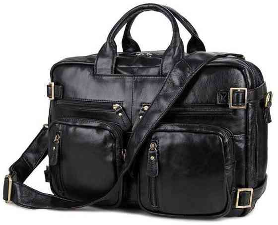 Сумка чоловіча трансформер Чорна (Vintage) Київ