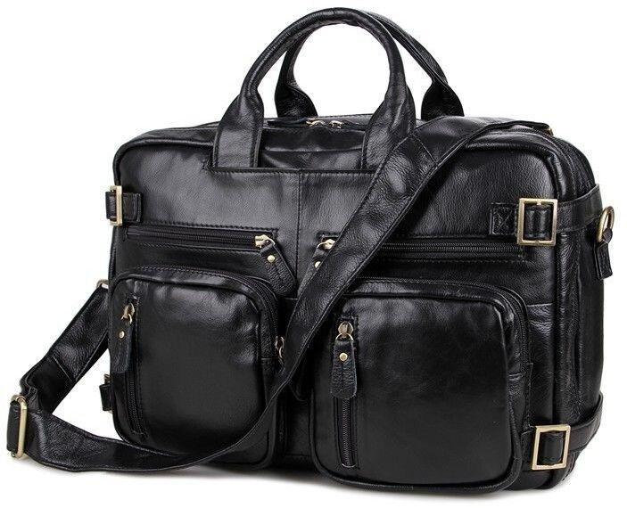 Сумка чоловіча трансформер Чорна (Vintage) Київ - фото 5