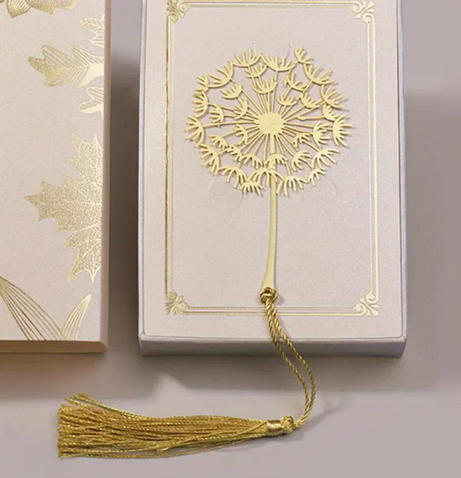 Вінтажна металева закладка Кульбабка з бахромою. ОригІнальна закладка для книжок. Подарунок для книг Київ - фото 1