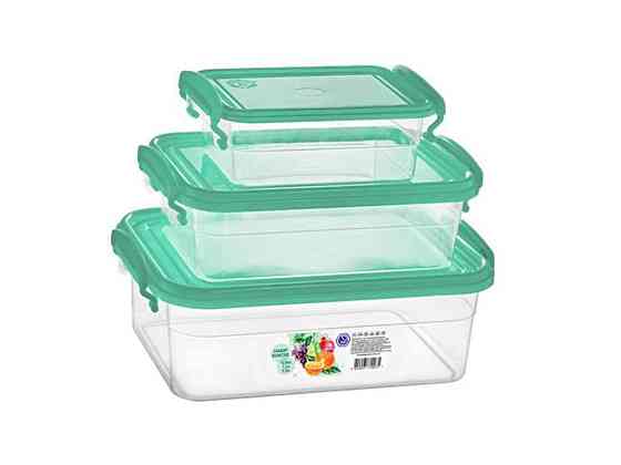 Набір пл. конт. з кр. 3пр. (2,5л1,2л0,55л) мятний (58м) ТМ НАРОДНИЙ ПРОДУКТ   Solmir Київ
