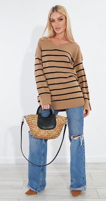 Свитер в полоску с мысом (48-52) Киев - изображение 5