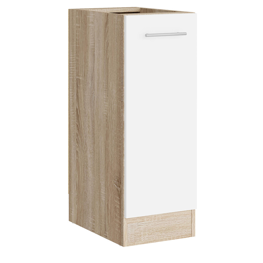 Кухонний модуль нижній Еверест Еко 300 дуб сонома/німфея альба (білий) (без стільниці) 30х46х82 см (DTM-071048) Дніпро - фото 1