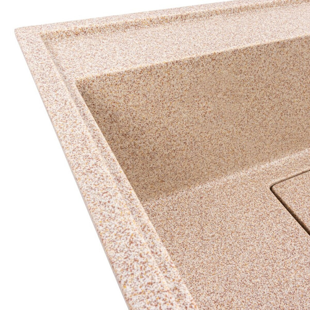 Кухонна мийка гранітна VALESO 6050 SHERLIT (карамель) Коломыя - изображение 5