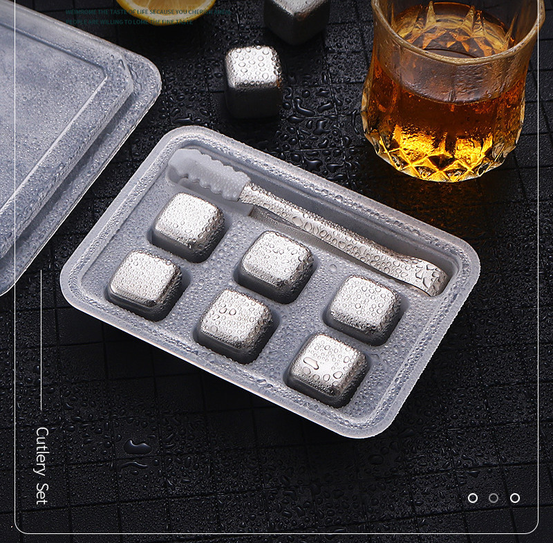 Камни кубики для виски охладительные 6 шт с НАПОЛНИТЕЛЕМ!!, щипцы прорезиненные Кременчуг - изображение 1