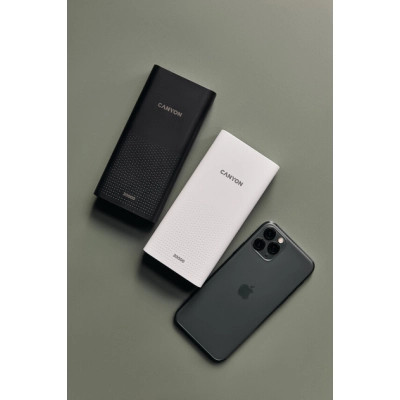 Батарея універсальна Canyon 20000mAh, Input 5V/2A, Output 5V/2.1A(Max), Black (CNE-CPB2001B) Вінниця - фото 10