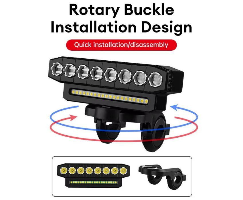 Велосипедная фара, ходовые огни, сигнал с пультом Одесса - изображение 2