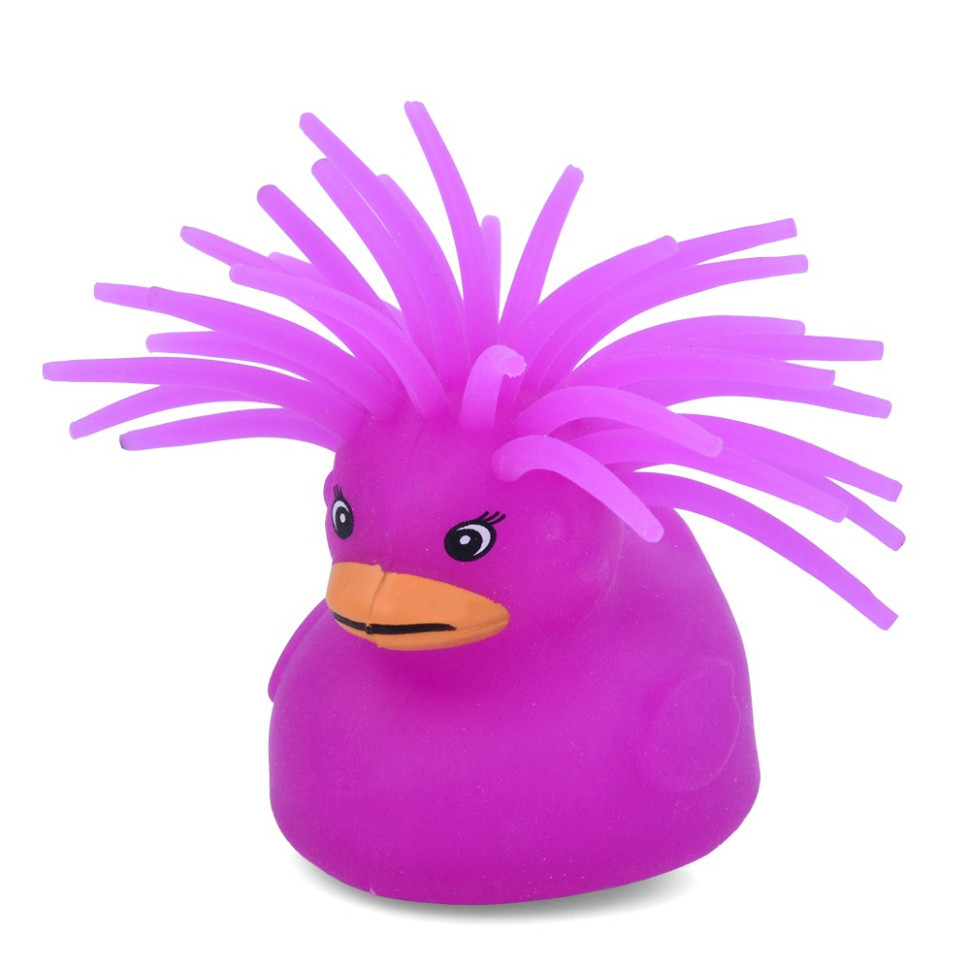 Детская игрушка Антистресс Уточка MS 3719(Violet) световые эффекты Винница - изображение 1