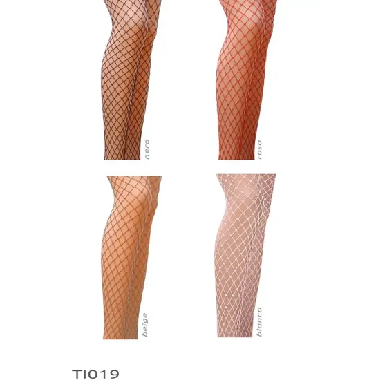 Колготки в сіточку без виділених трусиків Passion TI019 типу Кабаретка 1/2 (fishnet), nero Львов