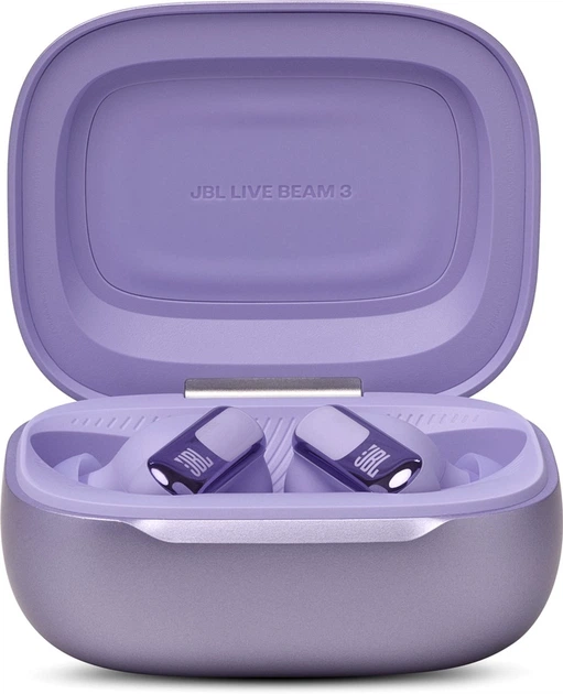 Навушники JBL Live Beam 3 Purple Bluetooth з сенсорним дисплеєм кейсу, ANC, Hi-Fi звук, до 24 год, бездротова зарядка Київ - фото 9