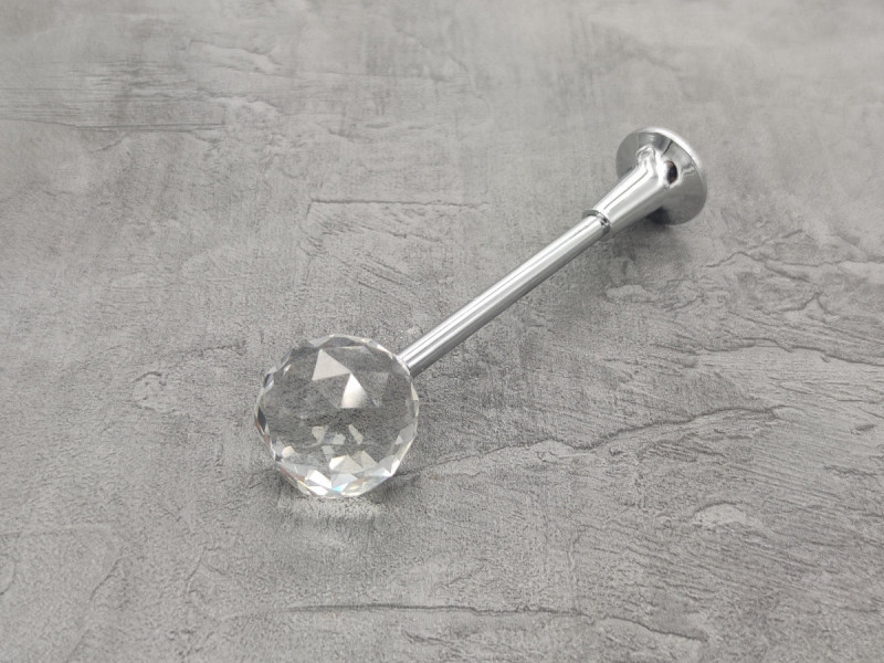 Підхват для штор Orvit Балло-кристал 120 х 30 мм Хром (00-00001155) Львов - изображение 1