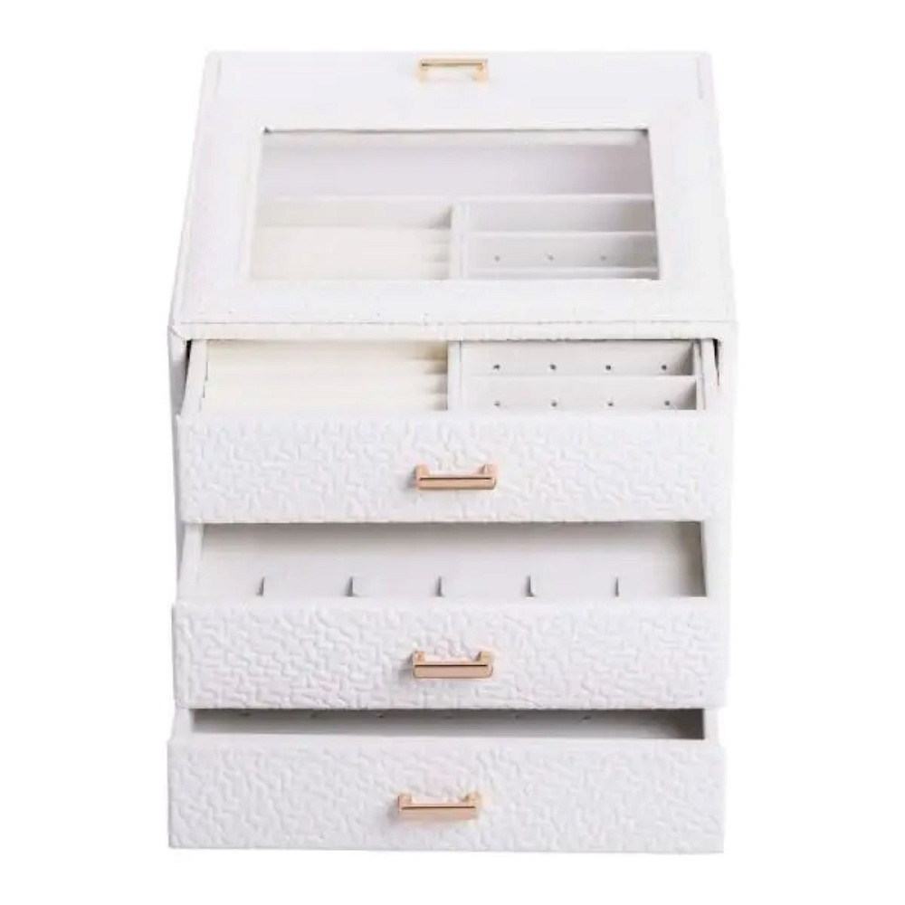 Yiwu Скринька для прикрас з еко шкіри 3 яруси органайзер для ювелірних виробів HP-5-16W Коломыя - изображение 7