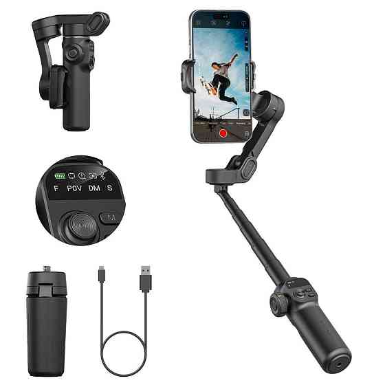 Трехосный стабилизатор AOCHUAN Professional Gimbal Stabilizer for Smartphone Smart X2 Чорний Одесса
