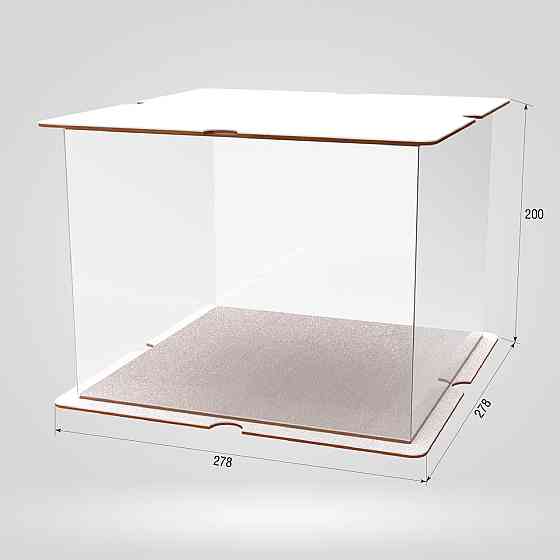 Коробка для тортів, квітів та подарунків EKOSTAR 250х250х200 Київ