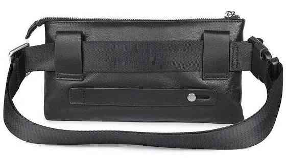 Сумка поясная кожаная Vintage 14953 Черная Киев