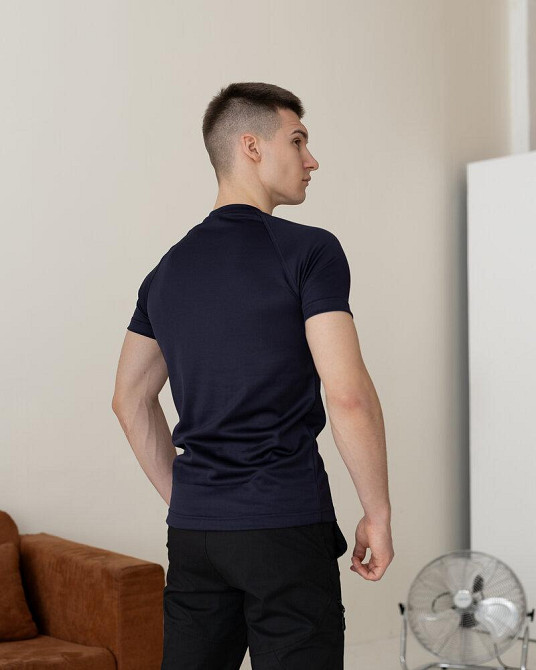 Тактическая милитари футболка кулмакс темно-синяя мужская Pobedov Ergo Киев - изображение 5