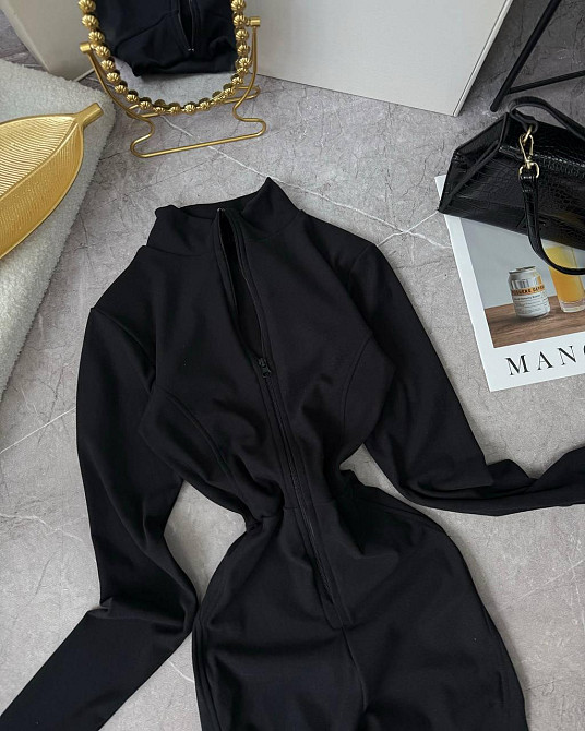 Жіночий теплий комбінезон на блискавці з перестрочками пума Одеса - фото 5