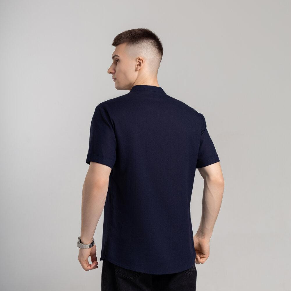 Чоловіча сорочка з коротким рукавом темно-синя Pobedov Molodist' Київ - фото 3