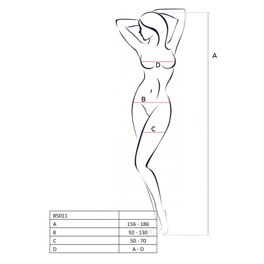 Бодистокинг Passion BS011 white, комбинезон, имитация чулок и пояса Sex Aura Киев - изображение 4