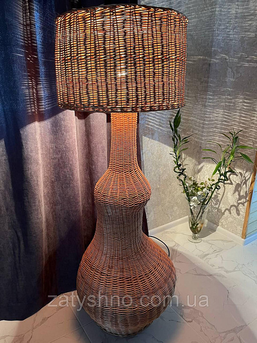 Торшер плетеный из лози большой Киев - изображение 9