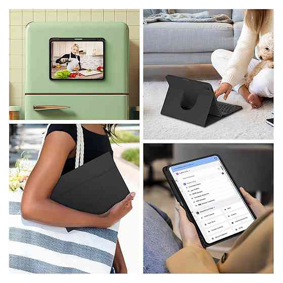 Чохол-клавіатура Bettdow для iPad Air/Pro 11" 2024/2025 чорний 360° обертання знімна QWERTY клавіатура Київ