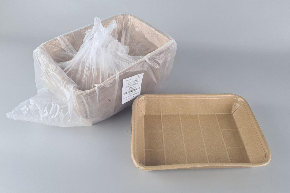 Лоток з харчового картону "KRAFT" 1550 мл 270*200*50 (25 шт) Харків - фото 3