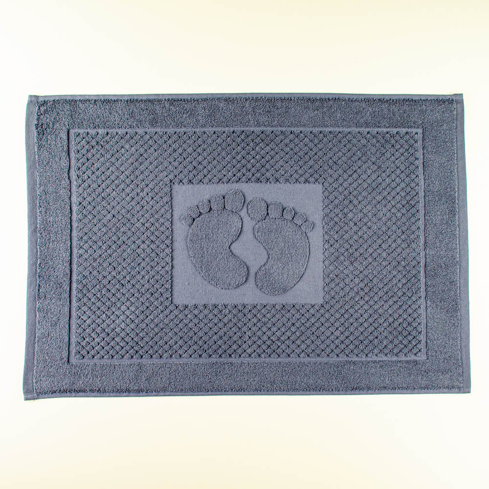 Махровий рушник жакардовий для ніг GM Textile 50х70см 600г/м2 (Денім) Суми - фото 1