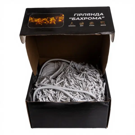 Вулична гірлянда Бахрома 25 м 405 LED гірлянда штора білий провід Багатобарвність 25MWML Київ