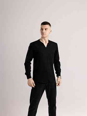 Сорочка чоловіча з довгим рукавом чорна Pobedov Horizon Київ