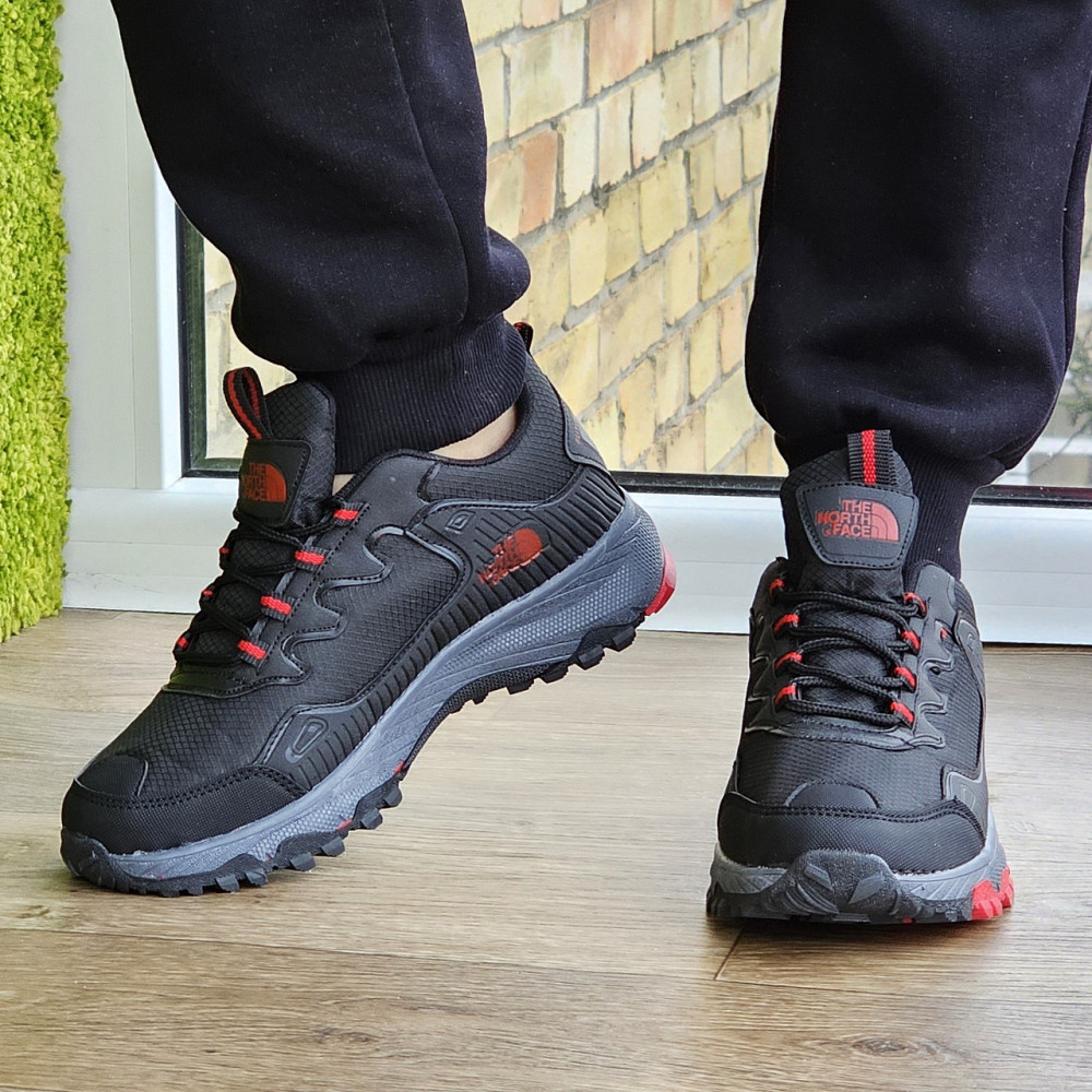 Мужские Кроссовки The North Face Черные с Красным Норт Фейс (размеры: 40,41,42,44) ВидеоОбзор Днепр - изображение 9