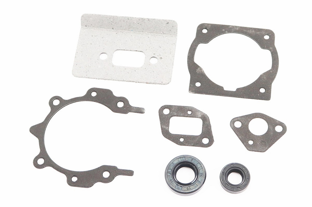 Прокладки двигуна 1E40F-1E44F, к-кт 5 деталей(металеві), + сальники (15x30x7+12x22x7), (на блістері) Київ - фото 1